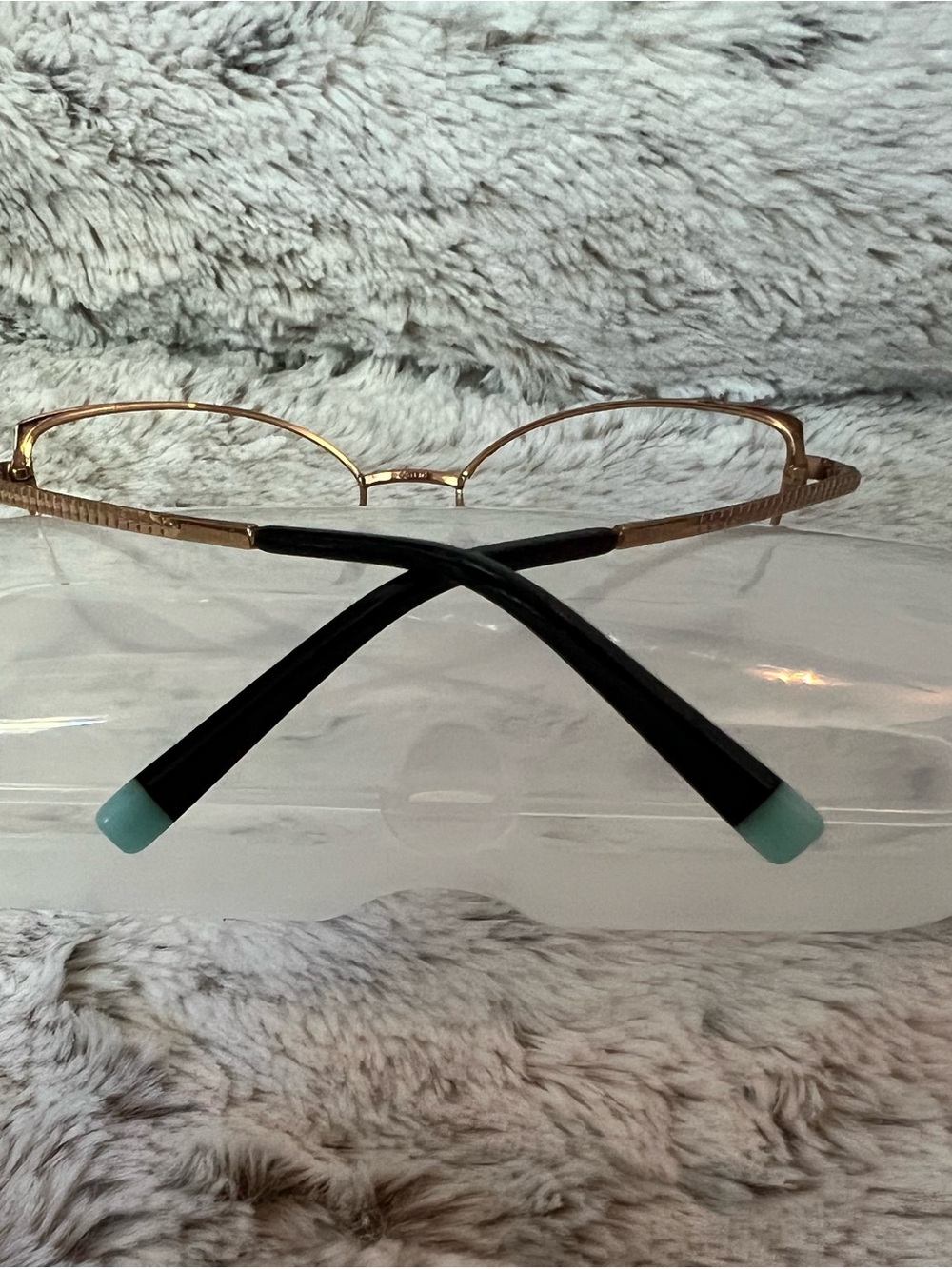 Women's Tiffany and Co gold metal and black cat eye frames - Picture 5 of 15